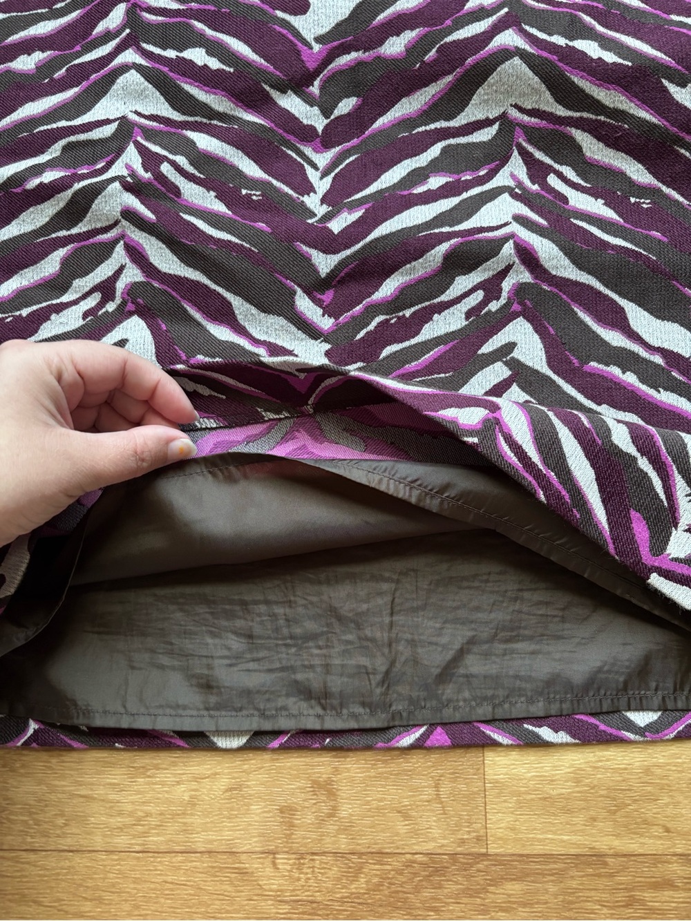 Merona Purple and Black Zebra-Print Mini Skirt - Picture 8 of 12